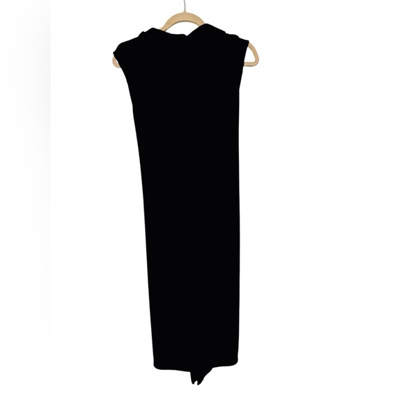 Cato Dresses & Skirts - Cato Black Maxi Dress Size 14/16W Sleeveless Faux Wrap Tie Waist